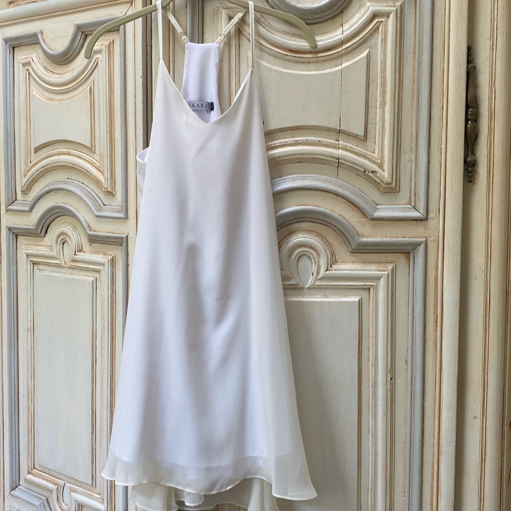 Askari white chiffon dress